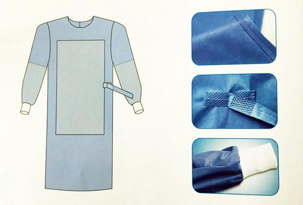 The hottest selling standard Surgical gown SMS/SPE/PP/SMMS/SMS+SPE,blue,anti