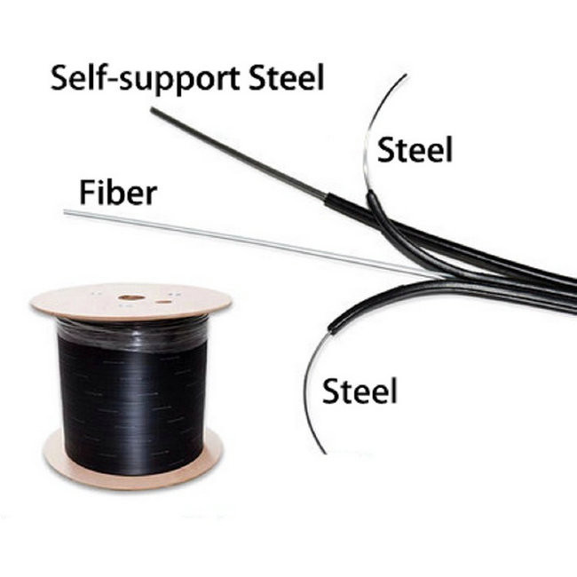 1B Drop Fiber Optic Cable GJXFH Outdoor Aerial FTTH Single Mode Fiber Optic Cable