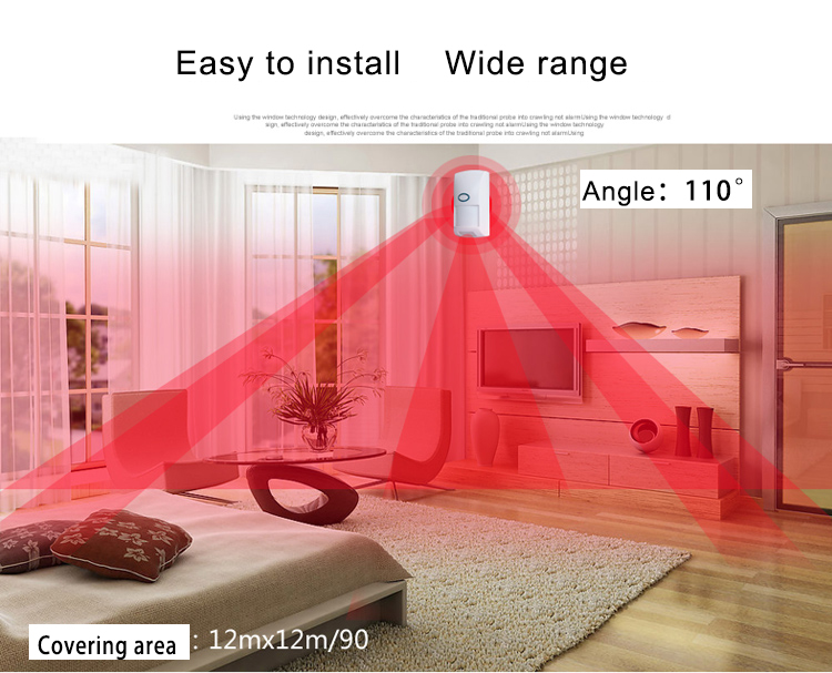 household anti-pet interference infrared detector with easy installation and low power