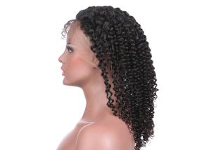 Quality Natural Color Kinky Curly Human Hair Full Lace Wigs Without Shedding Or Tangling wholesale