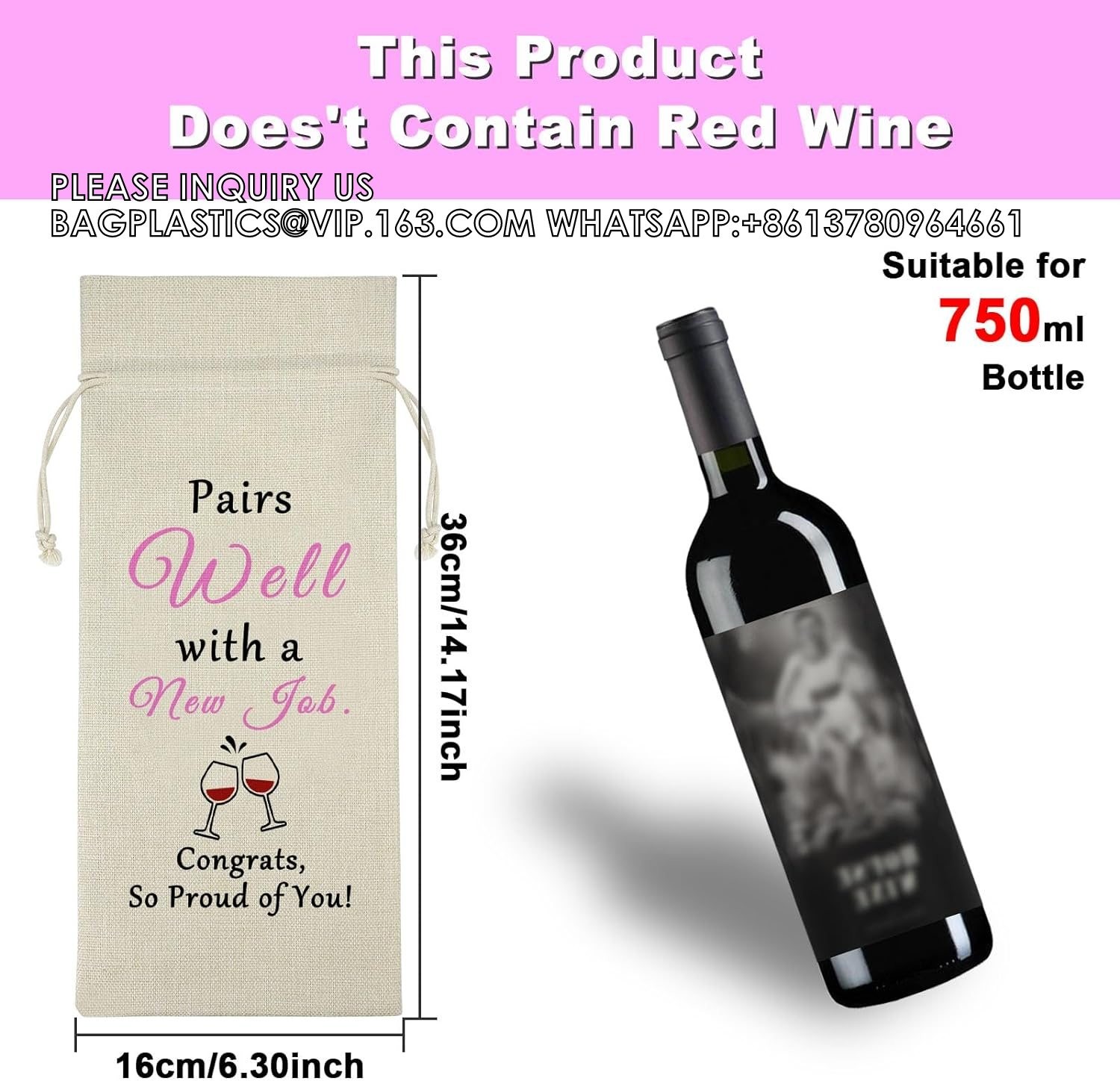Wedding Wine Bag, Gift For Wedding Planning, Wedding Officiant, Wedding Host, Bride And Groom Wine Gift, Linen Wine