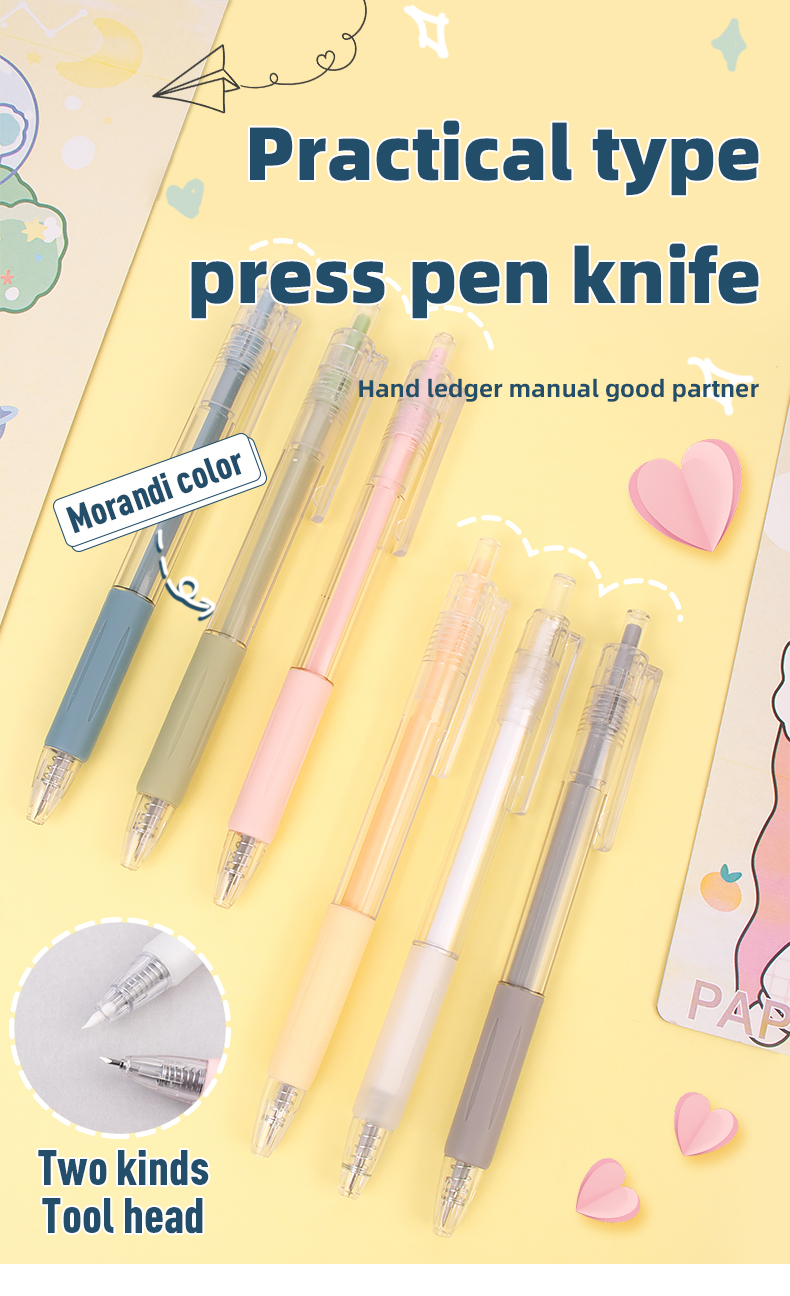 Mini Blades Journal Scrapbook Cutter Aesthetics Stickers Handcraft Art Hidden Pen Knife