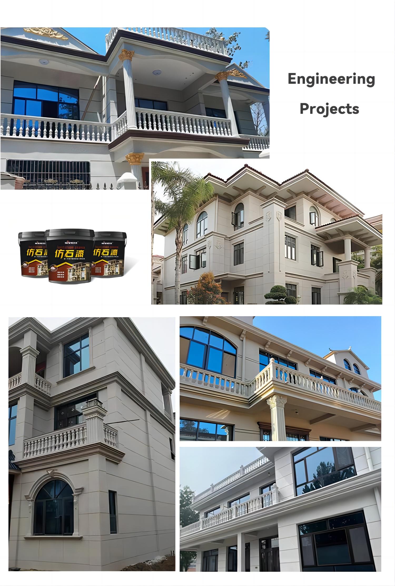 Exterior Wall Stone Texture Paint with Granite Spray Coatings and CAS No. 79-10-7