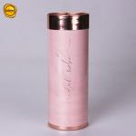 Custom Logo Glossy Pink Cosmetic Packaging Paper Tube Cylinder Box For Makeup