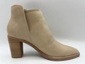 Quality Womens Slip On Genuine Leather High Heel Dress Boots , Pink Fashion Ankle Boots wholesale