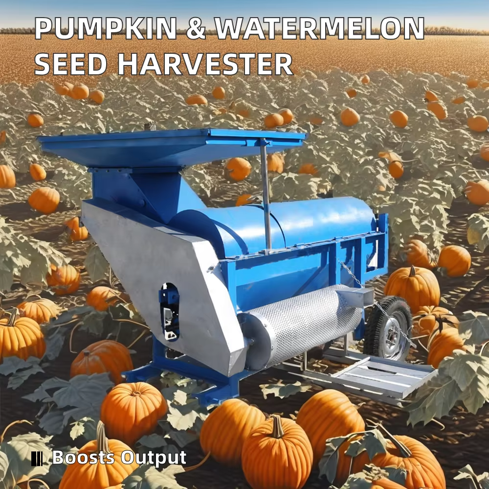 Large Capacity 18KW Seeds Remove Pumpkin Seed Extract Powder And Harvester Machine