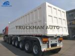 Heavy Duty Semi Tipper Trailer , Semi Bottom Dump Trailers With Hyva Brand