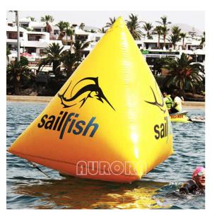 Quality Triangle Giant Floating Inflatable Water Toys 0.6mm-0.9mm PVC Inflatable Water Buoys wholesale