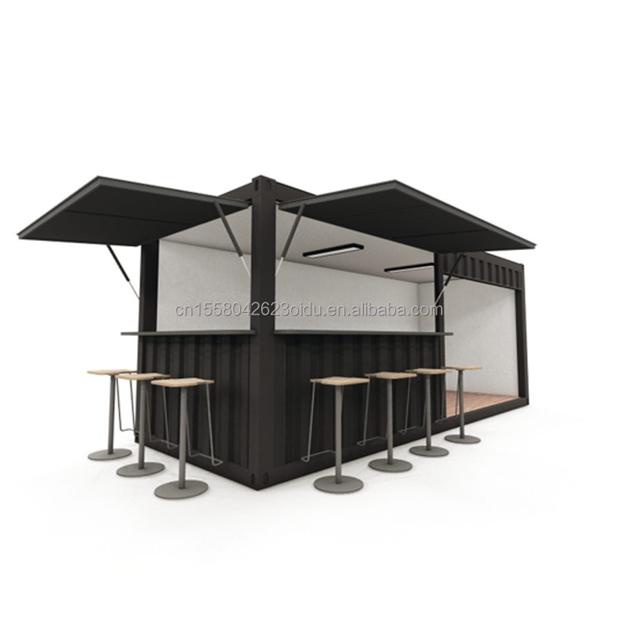 20FT Mini Pop-up Shop Container for Fast-Food Restaurant Convenience Store Kiosk and House Galvanized Steel Bending 180g