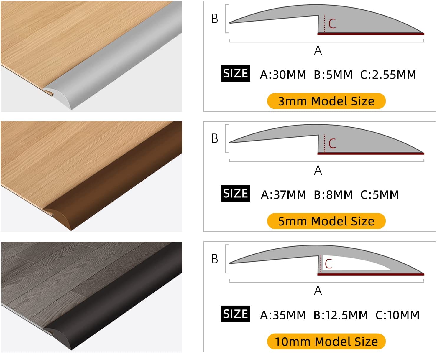 Cutting Service Offered Vinyl PVC Sheet Transition Strip for Easy Carpet Edge Finishing