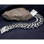 Men's Titanium Stainless Steel Wide Link Chain Bracelet (CE329)