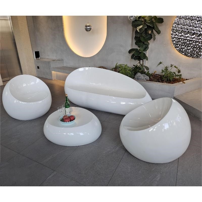 Customizable Logo Fiberglass Outdoor Furniture Sets Table Chair Sets