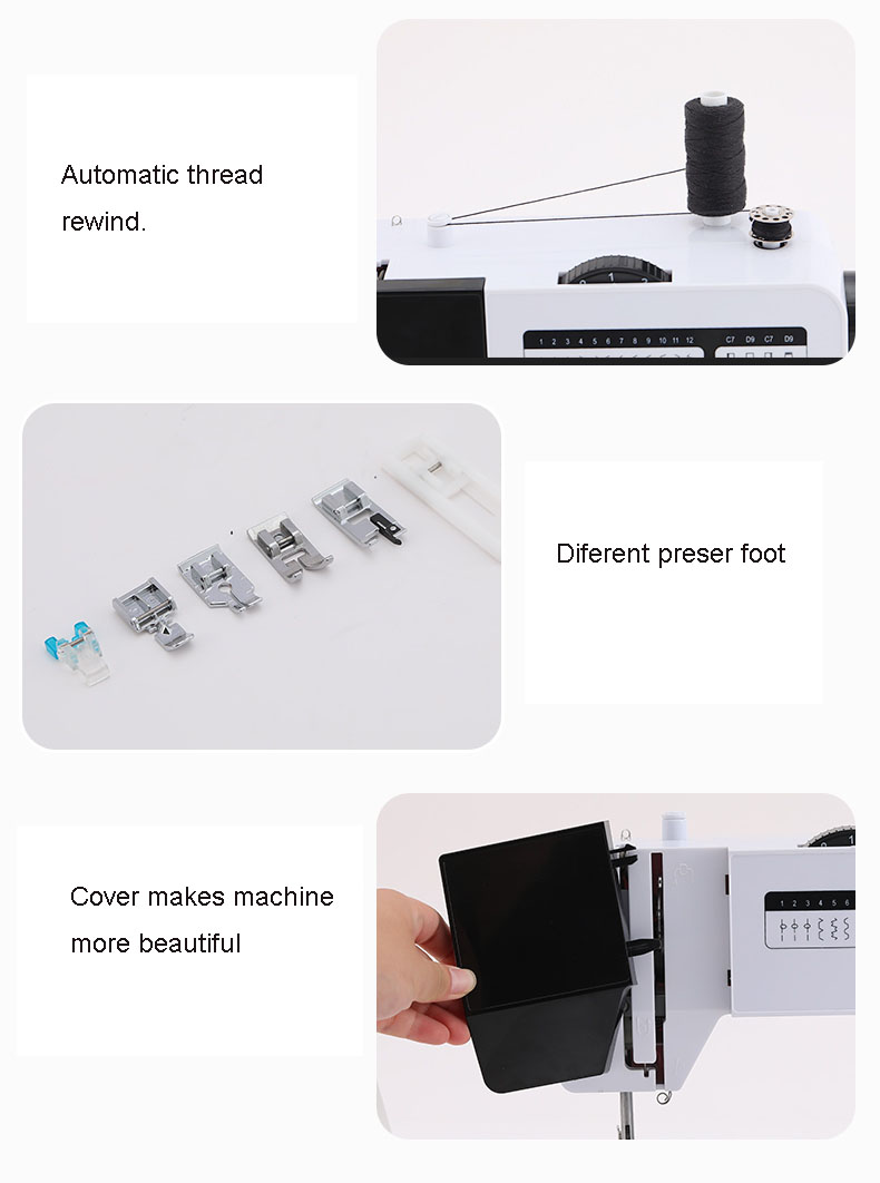 Advanced Domestic Sewing Machines with Automatic Thread Rewind in Cheaper Products
