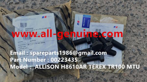 TEREX 00223435 BOLT MINING DUMP TRUCK NHL TR35 TR50 TR60 TR100 3305B 3305F 3303