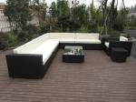9pcs garden cane furniture All Weather Wicker Patio Furniture