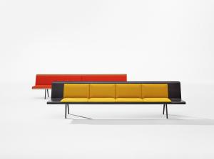 Quality Multi Seat Colorful Restaurant Booth Seating / Waiting Room Bench Seating wholesale