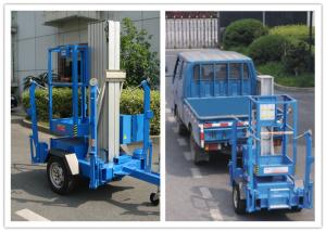 Quality Trailer Mounted One Man Lift 8 Meter Hydraulic Aluminium Alloy With 136 kg Rated Load wholesale