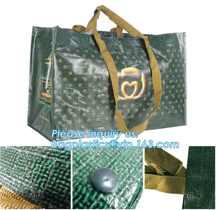 Fashion WaterProof PP Woven Laminated Handle Shopping Bag,fashion laminated reusable pp woven big shopping woven bag