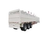 12/16 Tire 3 Axle Load 40-60 Ton Stake Truck Semi Trailer For Animal Cargo