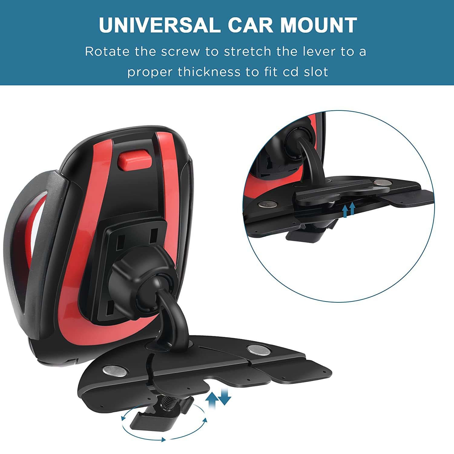 Extendable Non Slip cD player phone mount holder EVA Foam Clamps