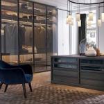 Solid Wood Modern Wooden Wardrobes Closet Auto Swing Door Lacquer Finish