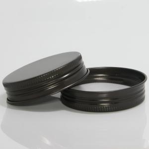 Quality Toxic Free Black Metal Bottle Caps , Reusable Sealed Wine Bottle Screw Caps wholesale