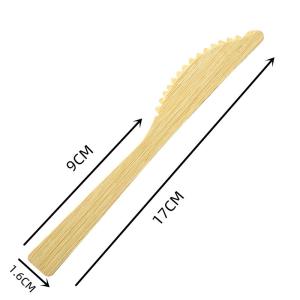 Quality Biodegradable Disposable Bamboo Cutlery Knives Individually Wrapped 17CM wholesale