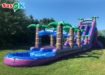 Outdoor Inflatable Water Slides Commercial Inflatable Slide Water Park Purple
