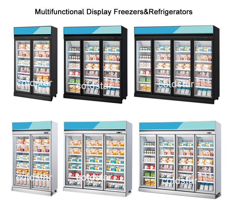 Commercial Beverage Refrigerator Single Door 450L Vertical Display Fridge Chiller