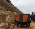 Diesel screw 14 bar 350 cfm atlas copco portable air compressor