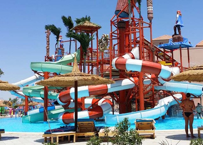 Pirate Ship Water Theme Park / Outdoor Aqua Playground For Family