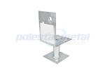 Galvanised Construction Hardware , Center Pin Stirrup Post Anchor 200mm Height