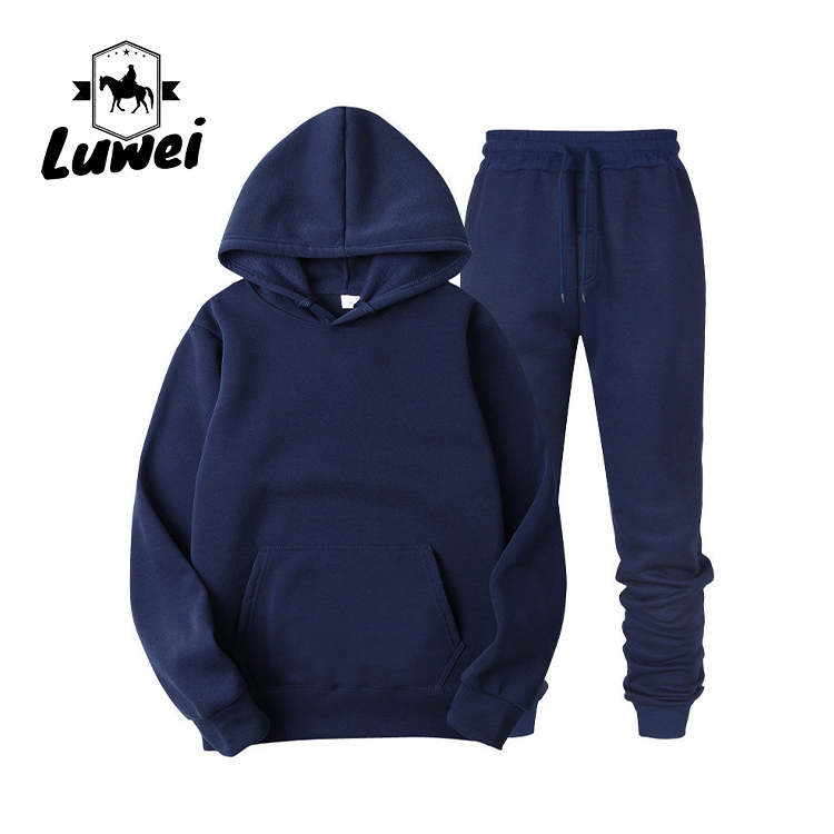 Custom Felpe Con Cappuccio Bluzy Bulk Premium Blank Oversized Cut And Sew Heavy Sweatpants And Hoodie Set