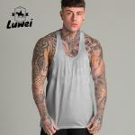 Bodybuilding Men Workout Tank Top Hollow White Black Cotton Vest
