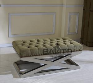Quality antique old style fabric ottoman classic club furniture wholesale