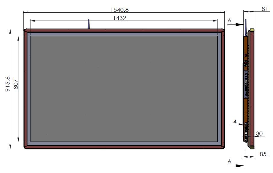 UHD 65" inch LCD LED advertising monitor touchscreen kiosk signage display touch screen interactive terminal Android Win10/11 OS