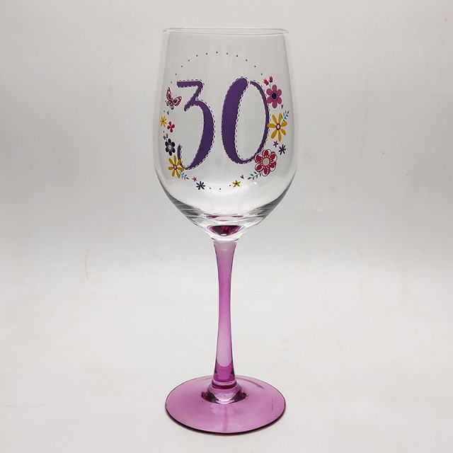 High Quality Factory customized Personalized Glitter Wine Glass