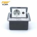 Residential AV Audio Video Floor Mounted Electrical Sockets With Steel Box