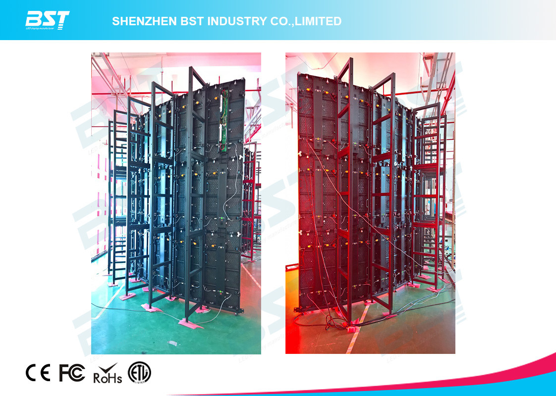Indoor Rental LED video Display Performance 500mm X 500mm inner and outer arc
