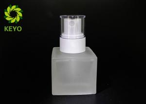 Quality Entire Square Frosted Glass Bottle With White Plastic Sprayer In 30ml 1oz wholesale