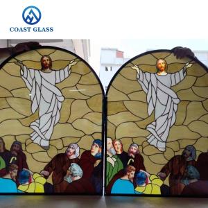 Quality Window Door Skylight Decorative Colored Glass Art Religious Pattern wholesale