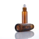 5ml 10ml 15ml Essential Oil Perfume Round Glass Amber Frosted Roll on Bottle