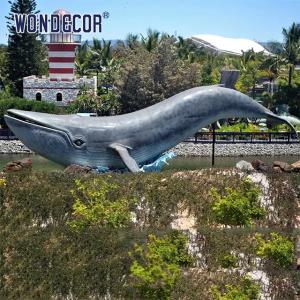 Quality Outdoor square decoration large metal animal bronze whale sculpture wholesale