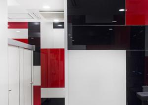 Quality 4mm Lacobel Painted Glass , Colored Mirror Glass For Office / Kitchen wholesale