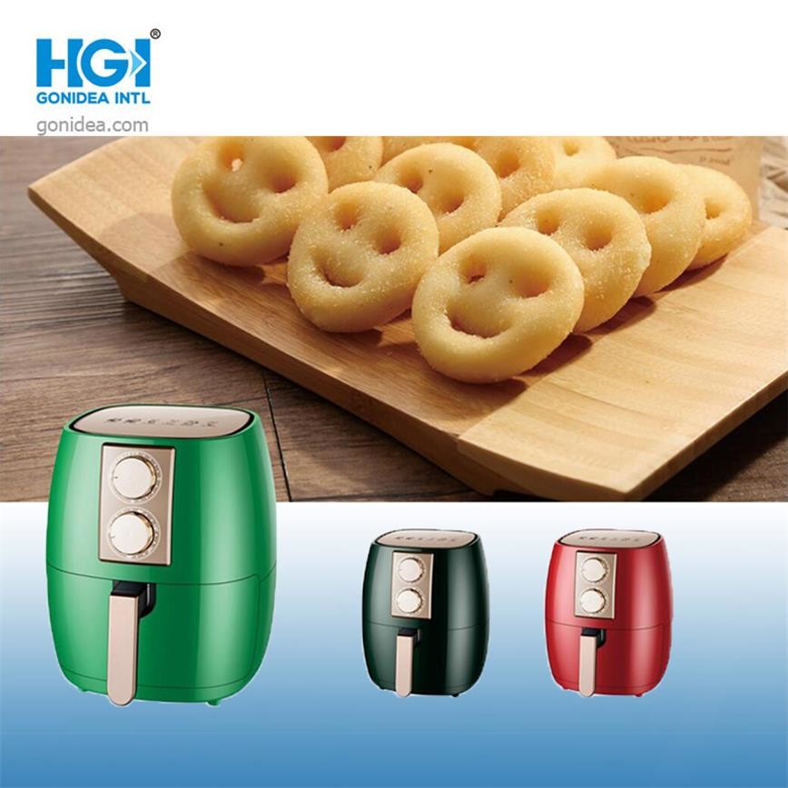 Manual 1500W Oil Free Rapid Heating Airfryer 4.5 Liter Electric