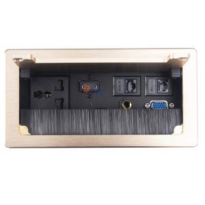 Quality Wholesale Product Aluminum Alloy Plate Power Supply For Conference System Desktop Brush Socket wholesale