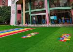 14000D Colored Artificia Synthetic Grass Lawn 30mm For Kindergarten Rainbow