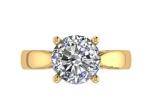Hand setting 14K Solid Gold Jewellery , Round Cut 2.7ct Natural Solitaire