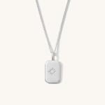Rectangular Small Star 925 Sterling Silver Gold-plated Necklace