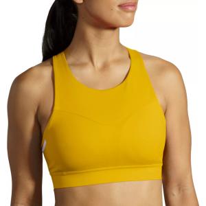 Quality Fashionable Design Ladies Yellow Soft Fitness Yoga Sports Bra with Small Pocket wholesale